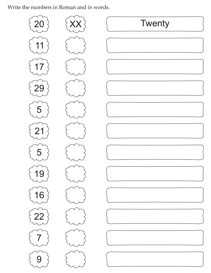 number words esl worksheet