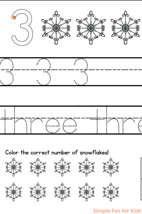 number words handwriting worksheet