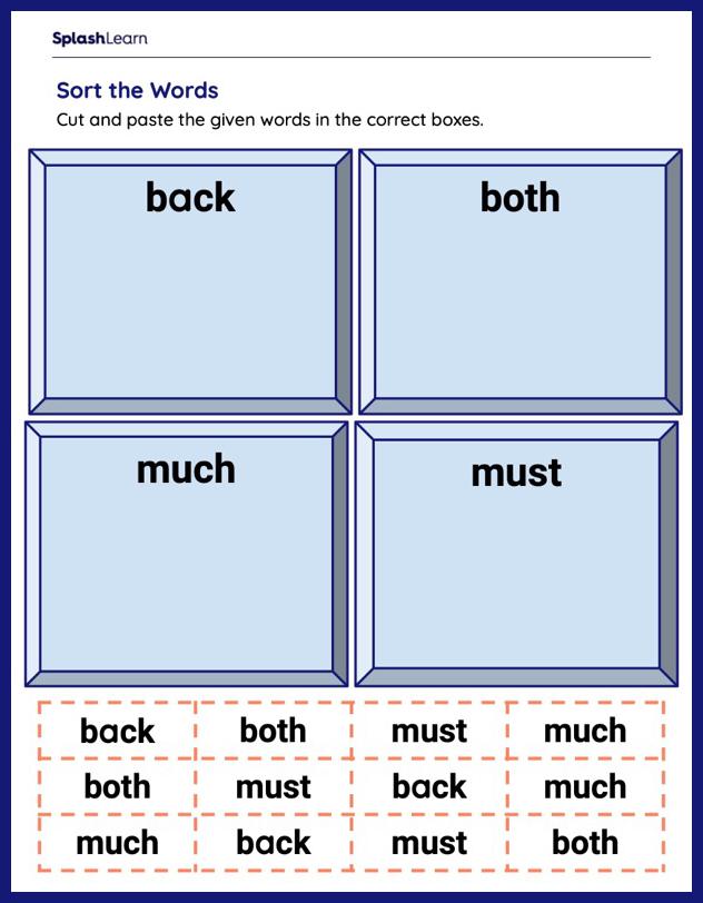 number words worksheet cut and paste