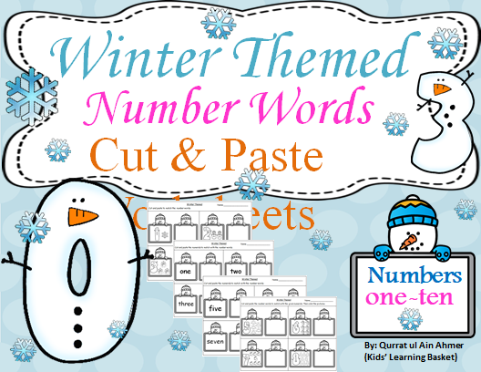 number words worksheet cut and