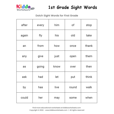 number words worksheet first grade