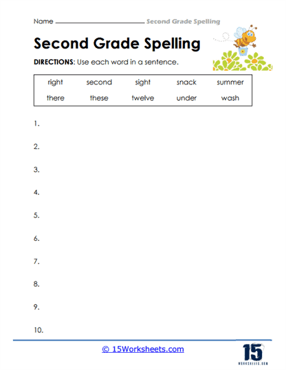 2nd Grade Spelling Words Worksheets - 15 Worksheets Library