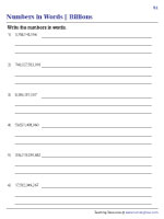 number words worksheet grade