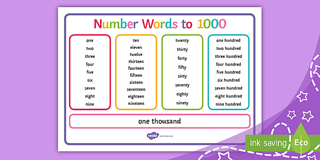 number words worksheet ks1
