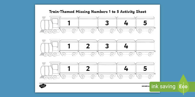 number worksheet 1 5