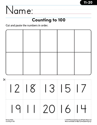 Counting 11-20 Worksheet  