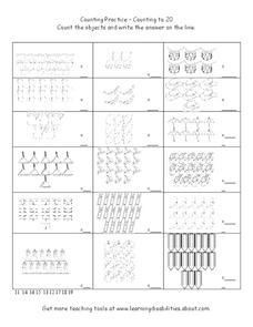 number worksheet counting to 20