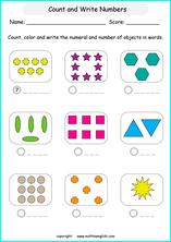 Grade 1 counting numbers and objects up to 20 math school ...