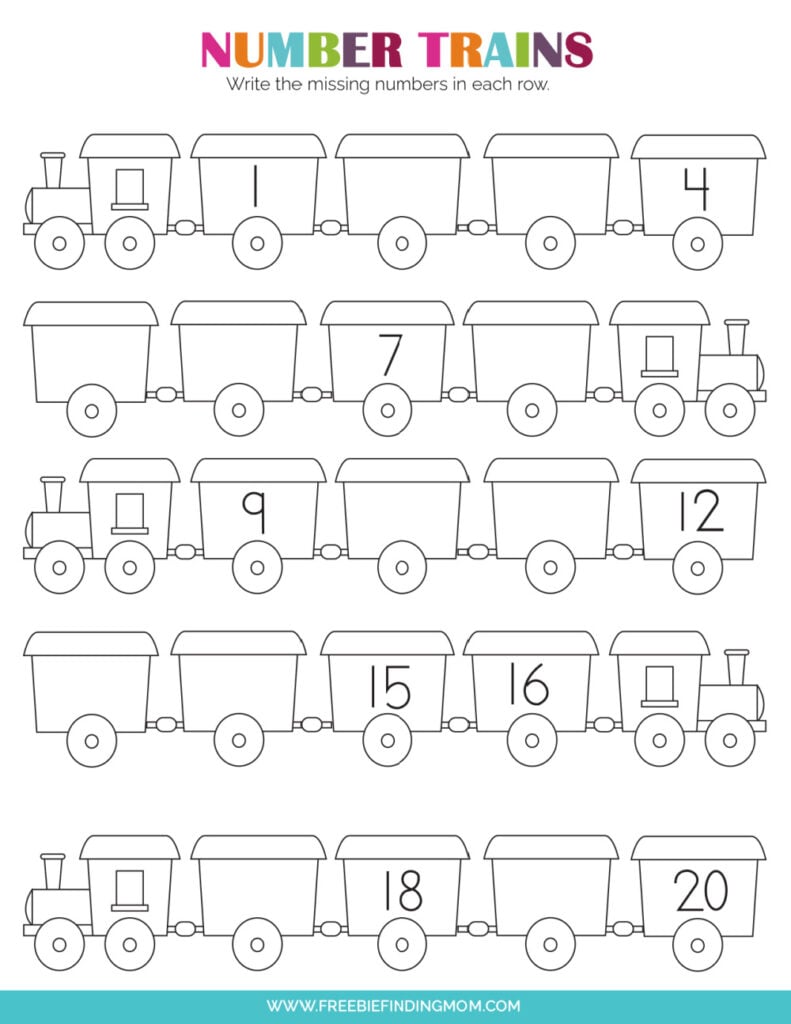 number worksheet for kids