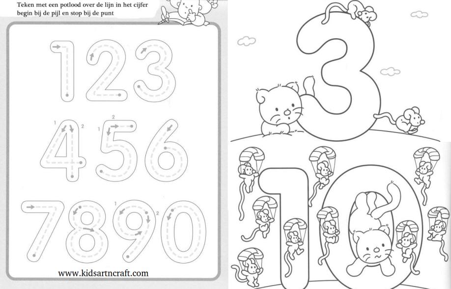 number worksheet for kindergarten 1 10