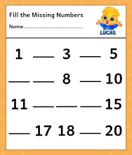 number worksheet for kindergarten