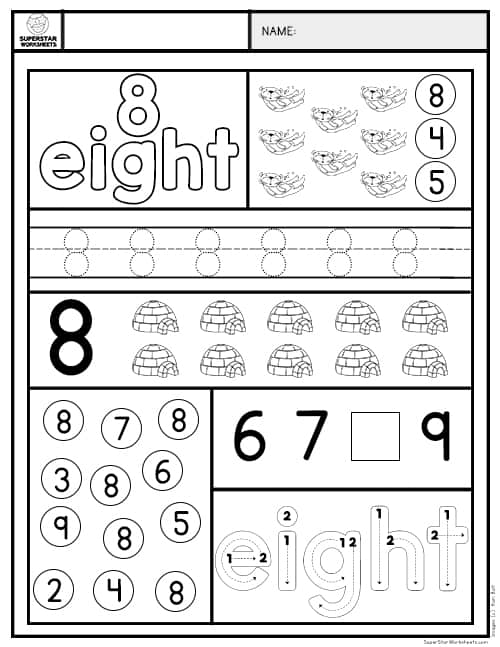 Preschool Number Worksheets -Worksheets Library