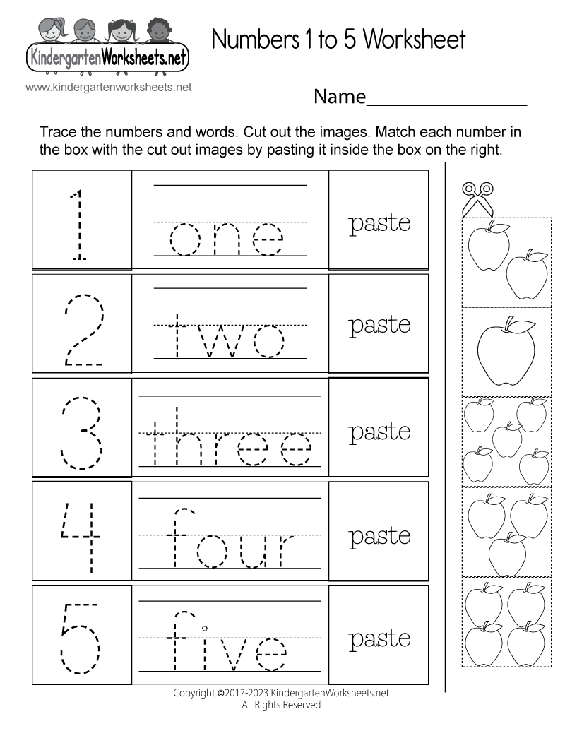 Numbers 1 to 5 Worksheet - Free Printable, Digital, &  PDF