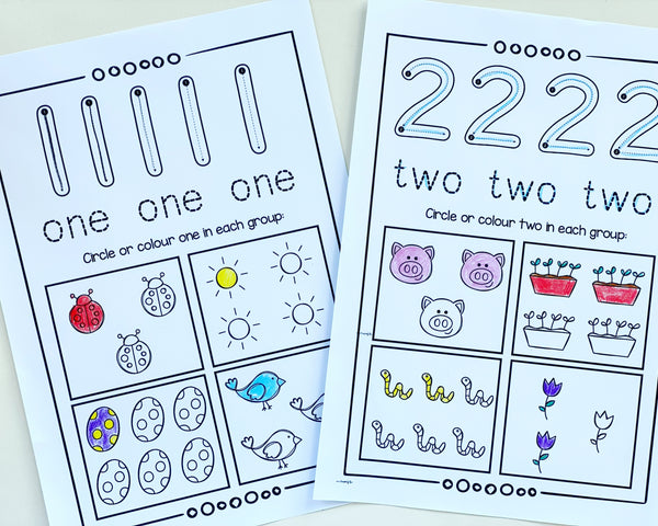 number writing for kindergarten