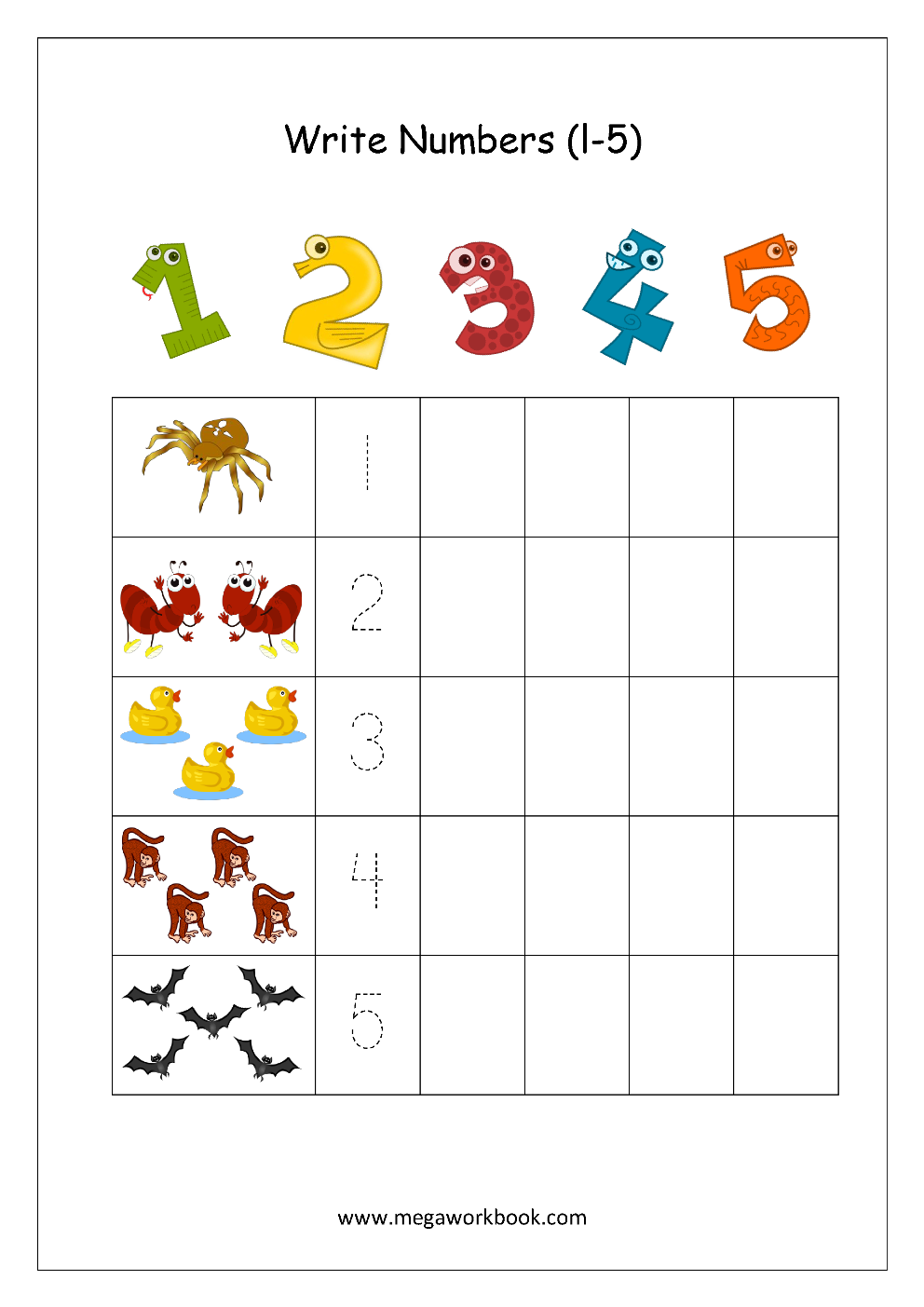 Tracing Numbers - Number Tracing Worksheets - Tracing Numbers 1 to ...