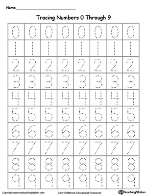 number writing worksheet kindergarten