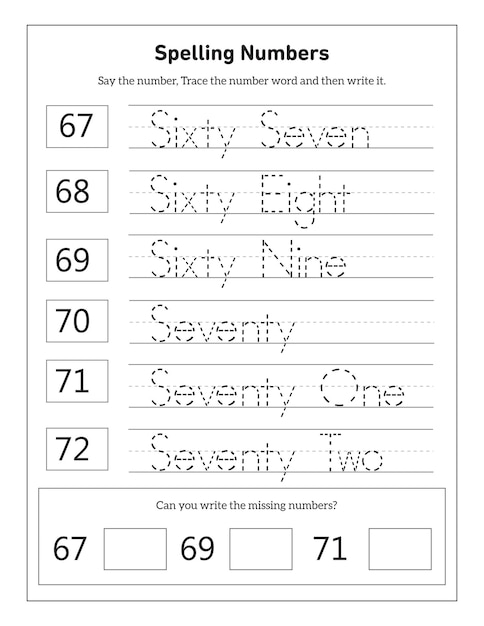 number writing worksheet kindergarten