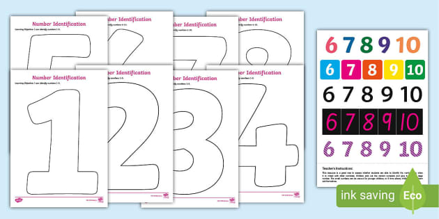 numbers 1 10 printable worksheet