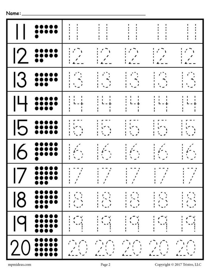 Tracing Worksheets Numbers 1-20! | Tracing worksheets preschool ...
