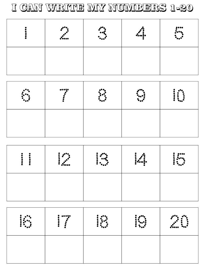 Writing Numbers 1-20 - 10 Free PDF Printables | Printablee