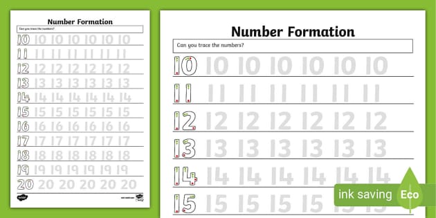 numbers 10 20 worksheet