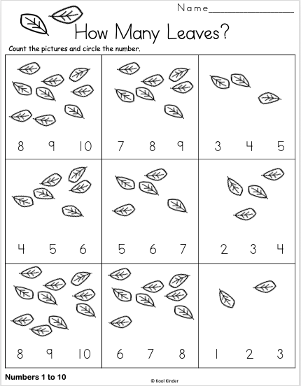numbers 6 10 worksheet for kindergarten