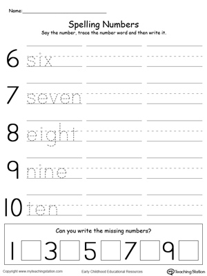 Kindergarten Writing Numbers Printable Worksheets ...