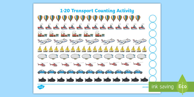 numbers to 20 worksheet