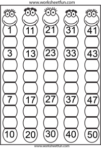 numbers to 50 worksheet
