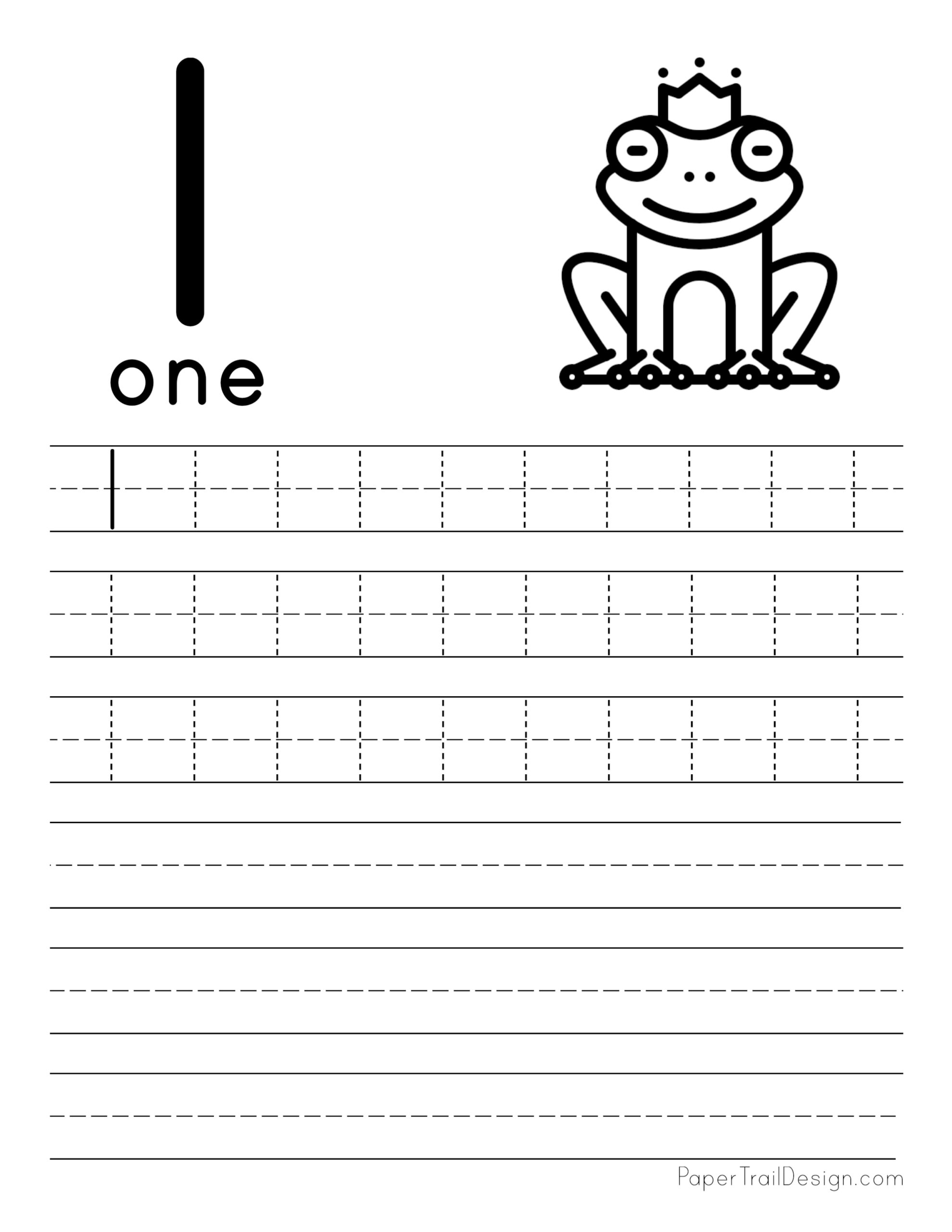numbers tracing worksheet 1