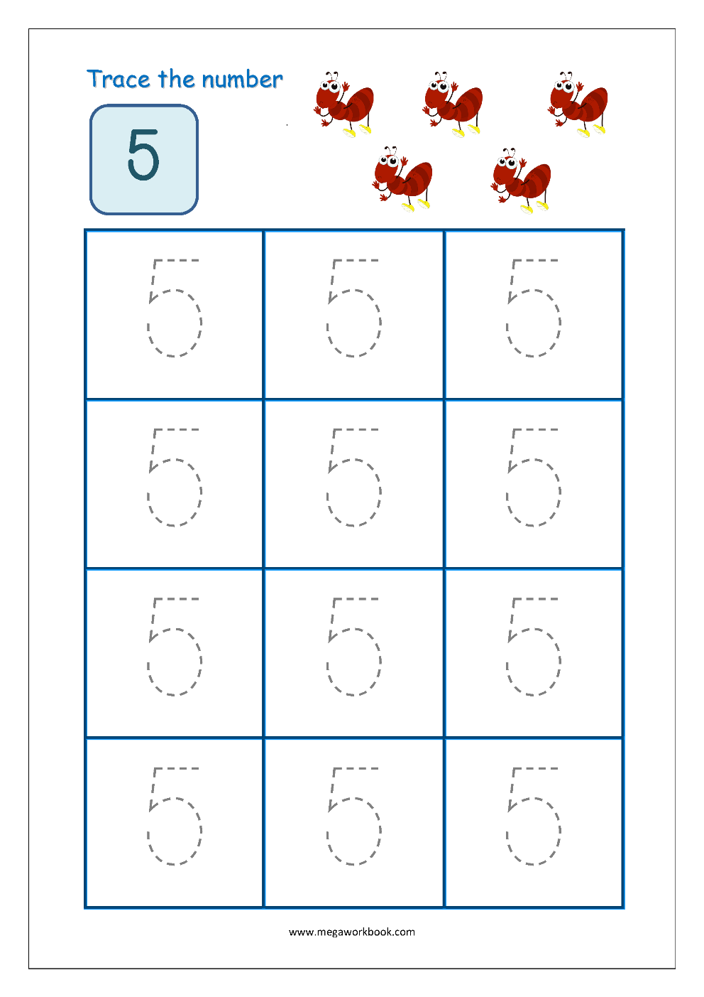 Tracing Numbers - Number Tracing Worksheets - Tracing Numbers 1 to ...