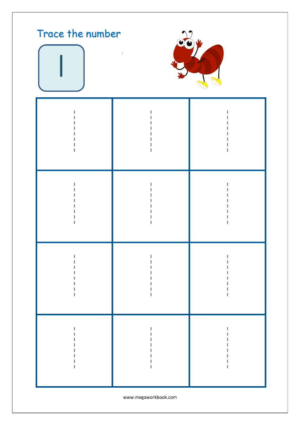 Tracing Numbers - Number Tracing Worksheets - Tracing Numbers 1 to ...