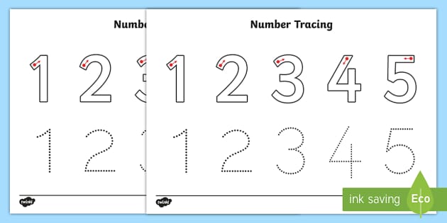 numbers tracing worksheet