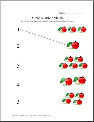 Number Recognition (preschool/primary) Worksheet