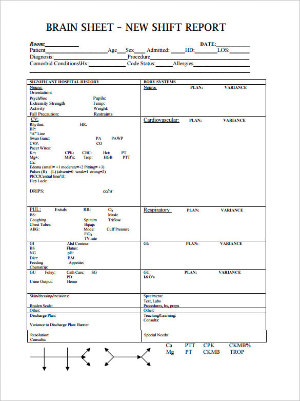 5+ Nursing Worksheet Templates - Free Word, PDF Documents Download