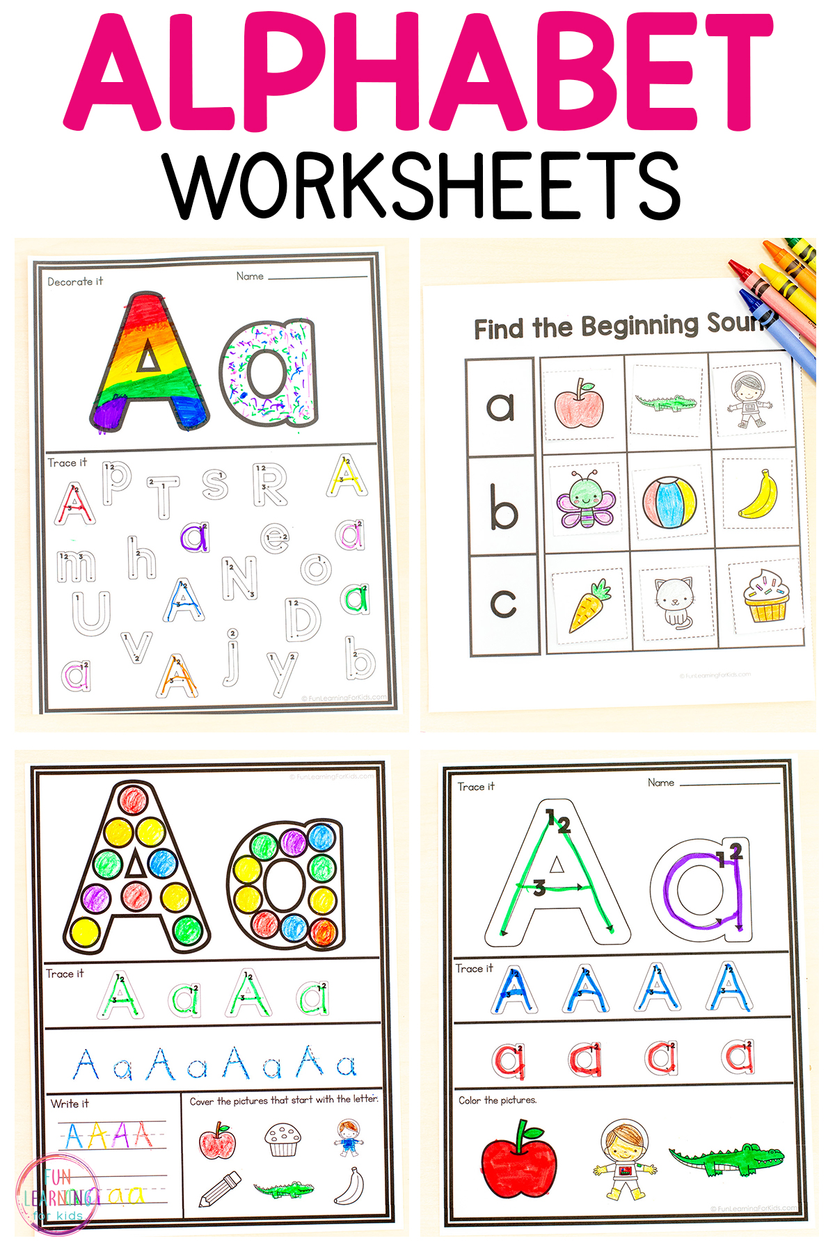 nursery alphabet worksheet