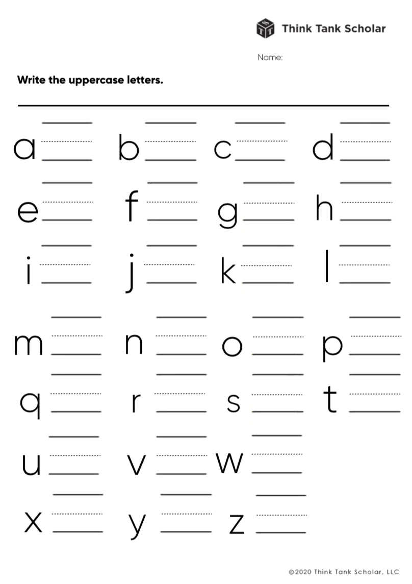nursery printable worksheet