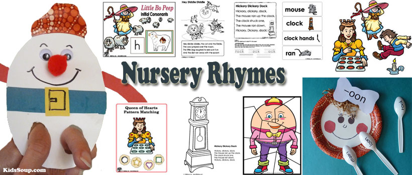 nursery rhyme worksheet for preschool