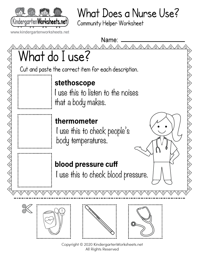 What Does a Nurse Use? Worksheet - Free Printable, Digital, &  PDF