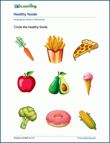 Kindergarten Food and Nutrition Worksheets | Worsheets library