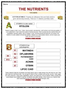 Nutrition Facts &  Worksheets | Key Information For Kids