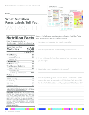 Nutrition Label Worksheet: Complete with ease | airSlate SignNow