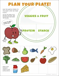 nutrition worksheet for kids