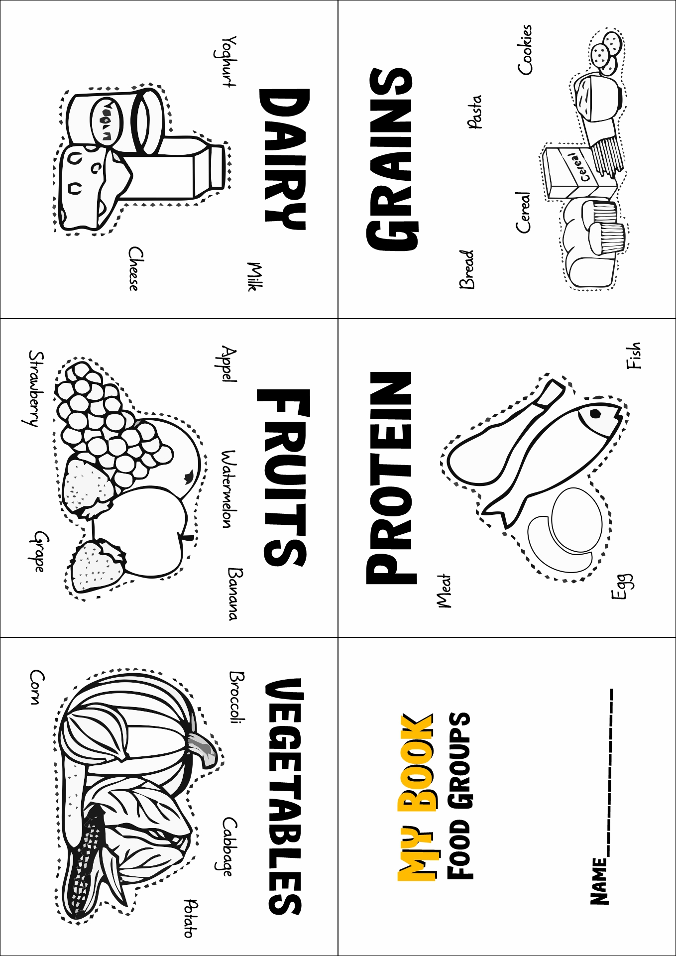 nutrition worksheet for preschool