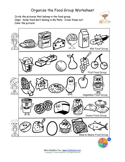 nutrition worksheet for preschoolers