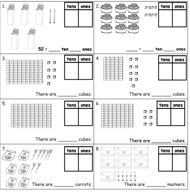 Name Tens and Ones (solutions, examples, homework, worksheets ...