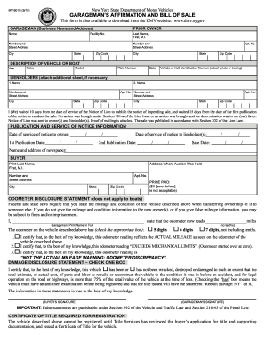 nys dmv printable bill of sale