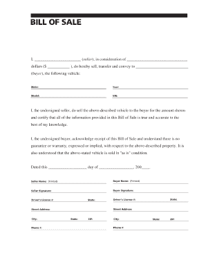 nys dmv printable bill of sale