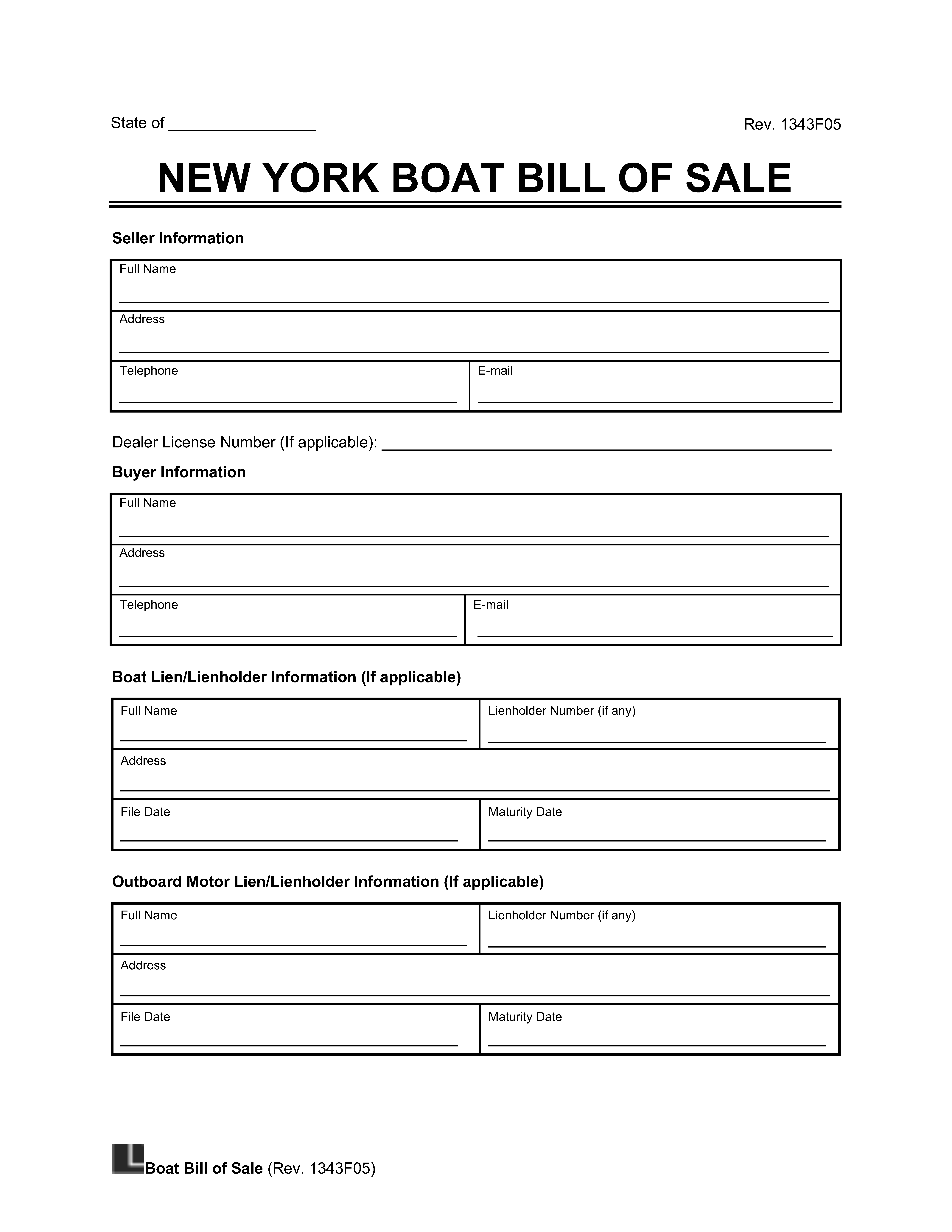nys dmv printable bill of sale