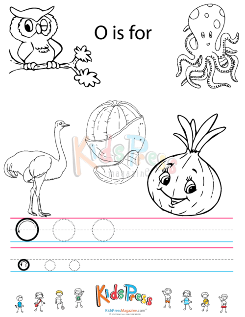 o tracing worksheet